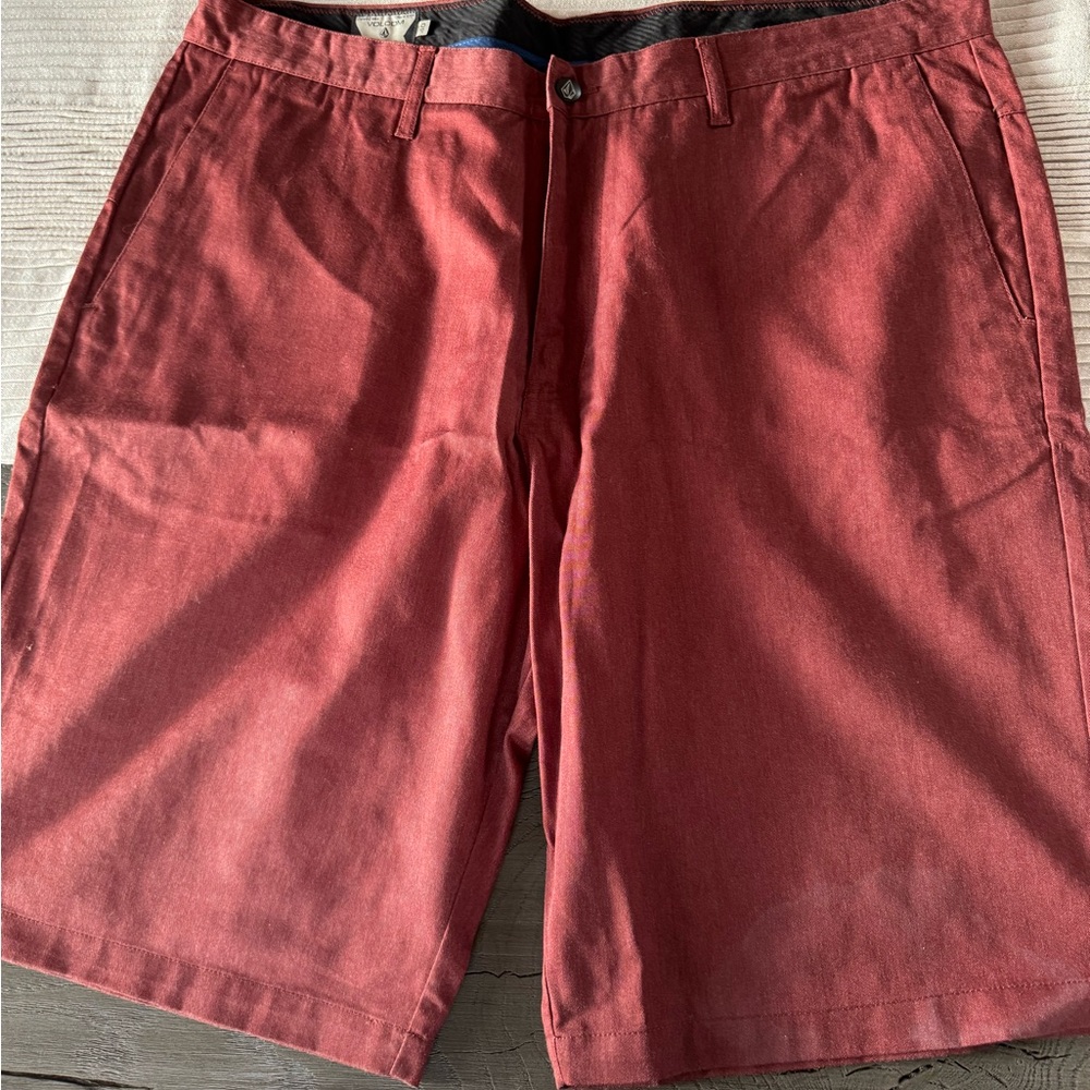💙Men's Brick Red Flat Front Shorts